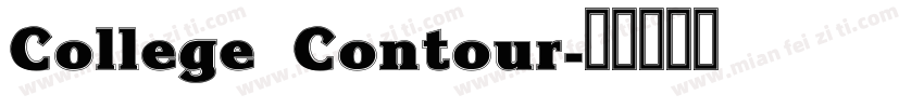 College Contour字体转换